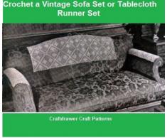 Crochet a Vintage Sofa Set Pattern - Crochet Motif Pattern for Sofa Head and Arm Rests (English Edition)
