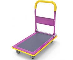 LIXIAO Faltplattformwagen Mit Pulverbeschichtetem Stahlrahmen Tragbarer Allrad-Faltanhänger Für Haushaltswagen,F-S