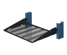RackSolutions 2USHL-022HALF-13UV Rack Shelf - Regalzubehör (Rack Shelf, Schwarz, Stahl, 27,3 kg, 2U, 330 mm)