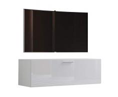 VCM TV Wand Board Fernsehtisch Lowboard Wohnwand Regal Wandschrank Schrank Tisch Hängend Weiß 40 x 115 x 36 cm Fernso