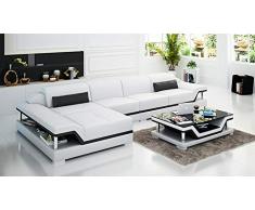 Its-Me Futuristische Designer Sofa Kombinationen|von Uns konfiguriert oder selbst stylen|feinstes weiches Leder|Wohnlandschaft|Ledercouch|LED|Bluetooth Lautsprecher|USB|