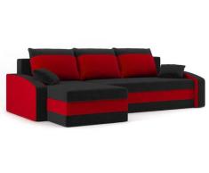 Sofini Ecksofa Hewlet mit Schlaffunktion! Best Ecksofa! Eckcouch mit Bettkasten! (Haiti 17+ Haiti 18)