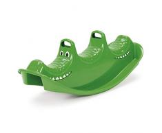 Dantoy 3-Sitzer Wippe und Schaukelpferd, robuster Kunststoff Hergestellt in Dänemark – Grünes Krokodil
