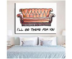 LILONG Druck auf Leinwand Abstraktes Vintage-Sofa Poster und Drucke Kunstwandbilder Nordisches modernes Wohnzimmer Wohnkultur 40 x 60 cm (15,7 x 23,6 Zoll) Kein Rahmen