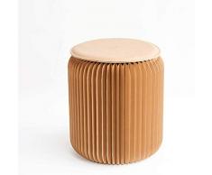 Blossomlife Moderner Papierhocker, tragbar, zusammenklappbar, Kraftpapier-Stühle, flexibel, zusammenklappbar