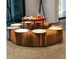 CSPFAIZA Wasserdicht Papierhocker Faltbar Modernes Mode Tragbar Kraftpapier Sofa Hocker für Wohnzimmer Restaurant Besprechungsraum - Kann 9 Personen Beherbergen,B-16.5inch
