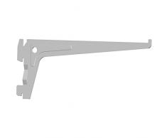 Element System 18133-00003 PRO-Träger Regalträger 1-reihig / 2 Stück / 7 Abmessungen / 3 Farben/L = 20 cm/weiß/für Regalsystem/Wandschiene