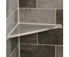 THiRi-ECK Eckablage Duschablage ohne Bohren für Bad befliesbar V2A Edelstahl (185 x 185 x 261,63 mm)