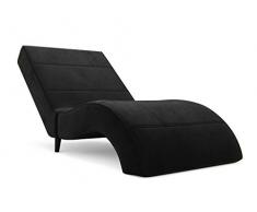 Nowak MebLiebe Chaiselongue Venus Recamiere Longchair für Wohnzimmer Erholung Liegestuhl 165x88x65 cm Graphitgrau