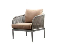 YQQ-Faules Sofa Balkon-Liegestuhl Moderne Einfachheit Korbstuhl Lehnensessel Lounge Nordic Gartenstuhl Rattansofa Wasserdicht (Color : A)