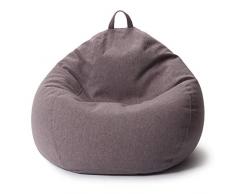 Lumaland Comfort Line XXL Sitzsack Indoor - 100x120x50 cm - Bodenkissen, Bean Bag Chair - 315 L - EPS Perlen Füllung - Dunkelgrau
