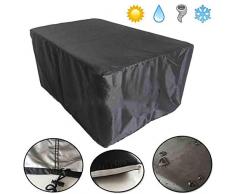 Gartenmöbel Abdeckung Outdoor-Schutzhülle Innenhof-Tischsofa wasserdichte Sonnenschutz-Isolierhülle Schwarzes Quadrat,126 * 126 * 74