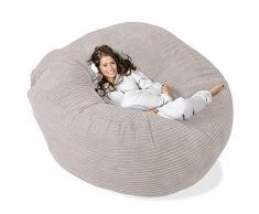 Lounge Pug®, Mega-Mammoth Sofa Sitzsack XXL, Schlafsofa, Cord Crème