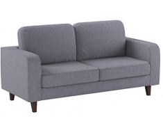 Sofa Kera 3-Sitzer, Couch 3-er, Loungesofa, Couchgarnitur, Sofagarnitur, Holzfüße, Polstersofa mit Federkern (Grau (Cosmic 160))