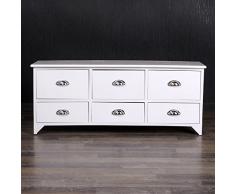 Kommode HOCHGLANZ Lowboard Sitzbank DESIGN Bank TV BOARD Weiß Glanz 106cm