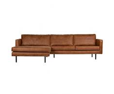 Eckgarnitur Rodeo Leder Cognac Couch Sofa Ecksofa Ledercouch Longchair Links