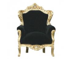 Casa Padrino Barock Sessel King Schwarz/Gold