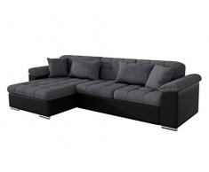 Mirjan24 Ecksofa Diana, Eckcouch mit Bettkasten und Schlaffunktion, Elegante Couch, Polsterecke Farbauswahl, Couchgarnitur, Schlafsofa, Bettsofa vom Hersteller (Ecksofa Links, Soft 011 + Boss 12)