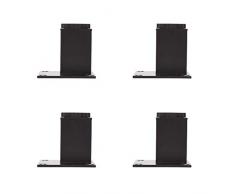 XHCP Möbelbeine , Tischbeine 5 cm Möbelbeine, 4er-Set Vierkant-Aluminium-quadratischer Sockel Verstellbare Schrankfüße für Schrank Sofa Küchencouch Bücherregal