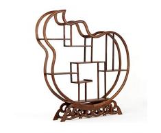 Yongfeng Bodenständer, Retro-Nostalgie-Shop-Bodenständer in Kürbisform aus Holz, 66x8x65cm Regal Schlafzimmer (Color : A)