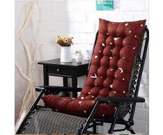 NV Sunbed Deck Chair Pad, Verdicktes Chaiselongue-Kissen, Einfarbiges Sofakissen, Doppelter Klappstuhlkissen Aus Bürostuhl 48X160CM Braun