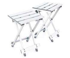 Nexos Klapp-Hocker Alu 25x30x41 cm mit Tragetasche Camping-Hocker Sitzhocker für Balkon Terrasse Garten klappbar Gartenstuhl Camping-Stuhl