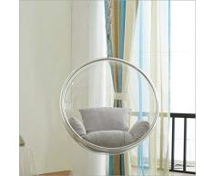 SMGPYHWYP Transparente Acryl Indoor Glass Ball Chair, Raum Stuhl, Bubble Ball Chair Swing, hängenden Korb, Schaukelstuhl