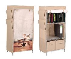 Trendy Home GmbH Stoffschrank Bücherschrank Bücherregal Regal mit Buch Motiv Zeitungshalter SSV
