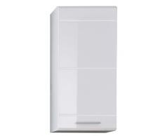 trendteam Badezimmer Hängeschrank Wandschrank Mezzo, 37 x 77 x 23 cm in Weiß Hochglanz mit viel Stauraum