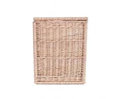 Rechteckiger Wäschekorb, Wäschekorb aus Weide, Wäscheschrank, Wäschekorb mit Deckel, naturfarbiger Wäschekorb, Weidenkorb für Wäsche