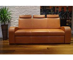 Quattro Meble Echtleder 3 Sitzer Sofa Antalya II Extra 3z Breite 200cm mit Schlaffunktion Ledersofa Echt Leder Couch große Farbauswahl !!!