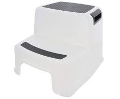 SCHOBERG 2 Stufen Badhocker Kinder Hocker Tritthocker Kinderhocker 36 x 30 x 27cm bis 100 Kg.Trittbank Stufe Kind