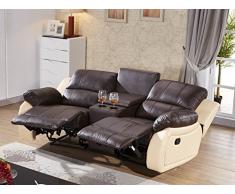 Mapo Möbel Ledersofa Kinosofa Relaxcouch Fernsehsofa 5129-Cup-2-377-317