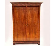 Arabesce Antique Shop Antiker Biedermeier Schrank Nußbaum furniert Kleiderschrank Dielenschrank Flur Wohnzimmer Wäscheschrank