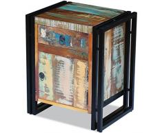 vidaXL Massivholz Nachttisch Nachtschrank Beistelltisch Kommode Antik Vintage