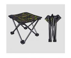AGLZWY Camping-Hocker Folding Chair Mini Portable Hocker Campingstuhl für BBQ Camping Angeln Reise Wandern Garten Strand (Farbe : Grün, größe : 28X28X23CM)