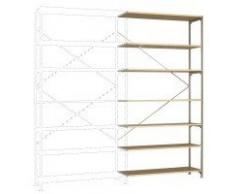 Manuflex Lagerregal Budget , Anbauregal mit 7 Holzverbundböden, HxBxT = 3000x1500x1000 mm