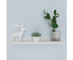 Athomestore Wandboard Wandregal Bücherregal Steckboard Dekoregal Bilderrahmenleisten schweberegal, 60 * 9cm, Schwebendes Hängeregal Fotohalter Büroregal Kinderregal Küchenregal, Modernes Regal Grau