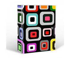 BANJADO Medizinschrank groß abschließbar / Arzneischrank 35x46x15cm / Medikamentenschrank aus Metall weiß mit Motiv Retro