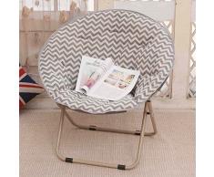 Klappbarer Lounge Sessel im Juli Großer Erwachsener Mond-Stuhl Sun Stuhl-fauler Stuhl-Radar-Stuhl-Recliner-Klappstuhl-runder Stuhl-Sofa Chair (Farbe : 2)