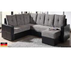 VCM Sofalandschaft Sofa Ecksofa 295 x 85 x links: 230, rechts 153 x 90 cm, Schaumstoff Mikrofaser Kunstleder Galerie
