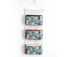 Starsglowing Hängnde Tasche Aufbewahrungstasche Schrank Organizer Wand Tür Organizer Hängeorganizer Utensilientasche 3 Große Tasche (Gebäude und Katze)