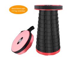 sixvery Campinghocker Tragbarer Klapphocker Teleskophocker Campingstuhl für Garden Outdoor Camping Wandern Angeln BBQ Party und Drinnen Küche Familienzeit