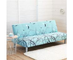 longchang Universal-Stretch-Sofabettbezug All-Inclusive-Stoffkissen 3-Sitzer-Klappsofa ohne Armlehne Four Seasons Universal, Himmelblau