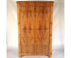 Arabesce Antique Shop Antiker eintüriger Schrank Biedermeier sogenannter Blender Täuscher Nussbaum furniert Kleiderschrank Dielenschrank Flur Wohnzimmer Wäscheschrank Geschirrschrank