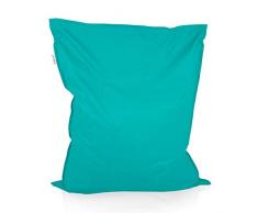 Italpouf Sitzsack Sitzkissen Riesensitsack XXL Türkis 135 x 175cm 500l Füllung Outdoor Indoor Bean Bag