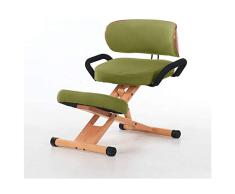 Kniestuhl Kniehocker Sitzhocker Bürohocker Büro Kniestühle Ergonomische Hölzerne Kniestühle Mit Rückenlehne Und Armlehne Haltungskorrektur Kniestuhl Orthopädischer Hocker Schreibtischstuhl,Green