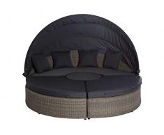 Liegeinsel Florida cubu Mix Polyrattan Sonneninsel Sunlounger Gartenliege Gartenlounge