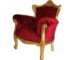 Casa Padrino Barock Sessel Lord Bordeauxrot/Gold 87 x 73 x H. 101 cm Barock Möbel