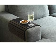 Kos Design Bambus Holz Sofatablett/Sofatisch für Armlehne mit Anti-Rutsch. Armlehne Protektor, Getränkehalter Untersetzer